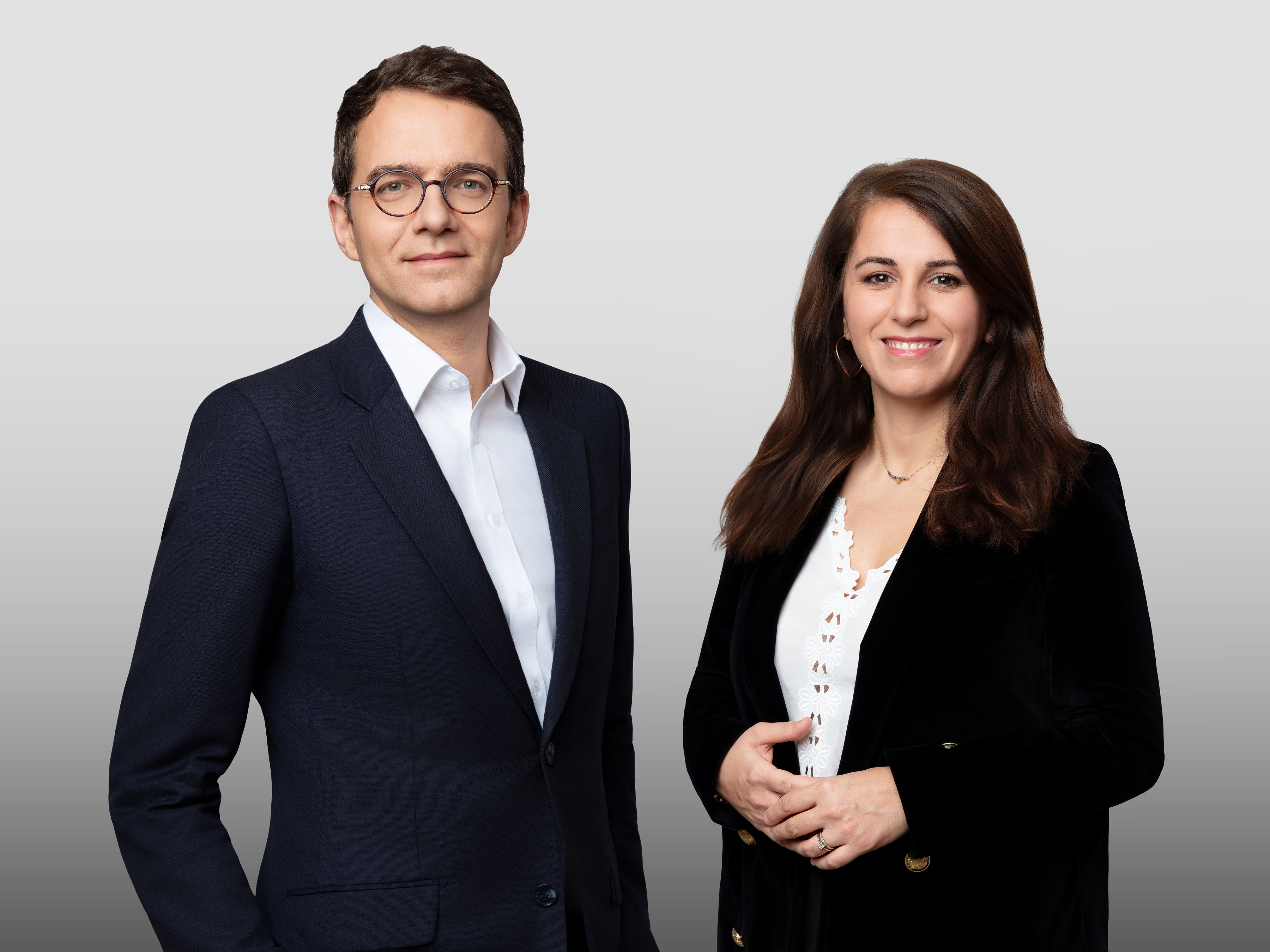 Photo de Gilles Dusser, Directeur Général et Dalya Hozi, Directrice Générale Déléguée de Portzamparc